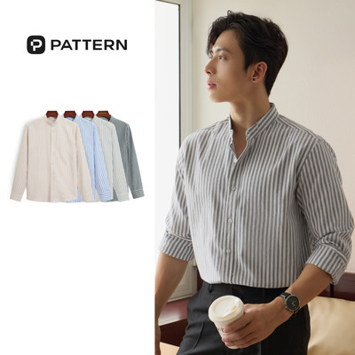 Áo Sơ Mi Cổ Tàu Dài Tay Kẻ Sọc Oxford PATTERN PA043