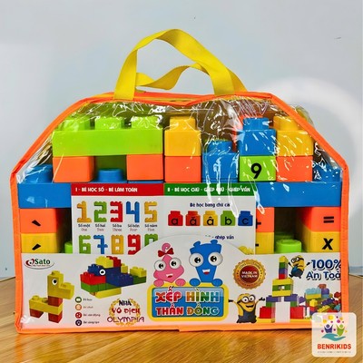 Bộ Đồ Chơi Xếp Hình Mầm Non Benrikids Có Miếng Ghép To Cho Bé Phát Triển Tư Duy Sáng Tạo