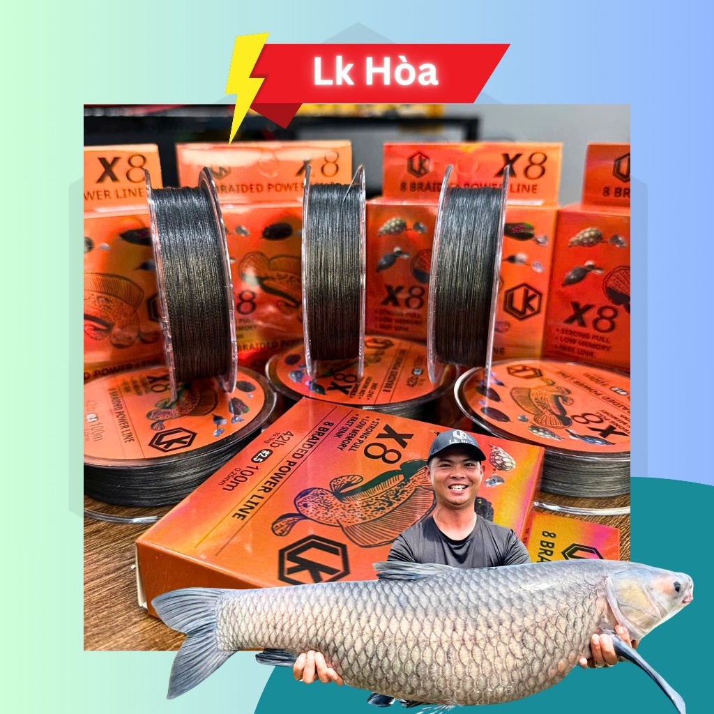 DÙ LK X8 MÀU ĐEN CHUYÊN CÂU LURE THẾ HỆ MỚI, DÙ LK HÒA SIÊU KHỎE - CÂU LURE, NGÂM, LĂNG XÊ, THẺO ĐÀI