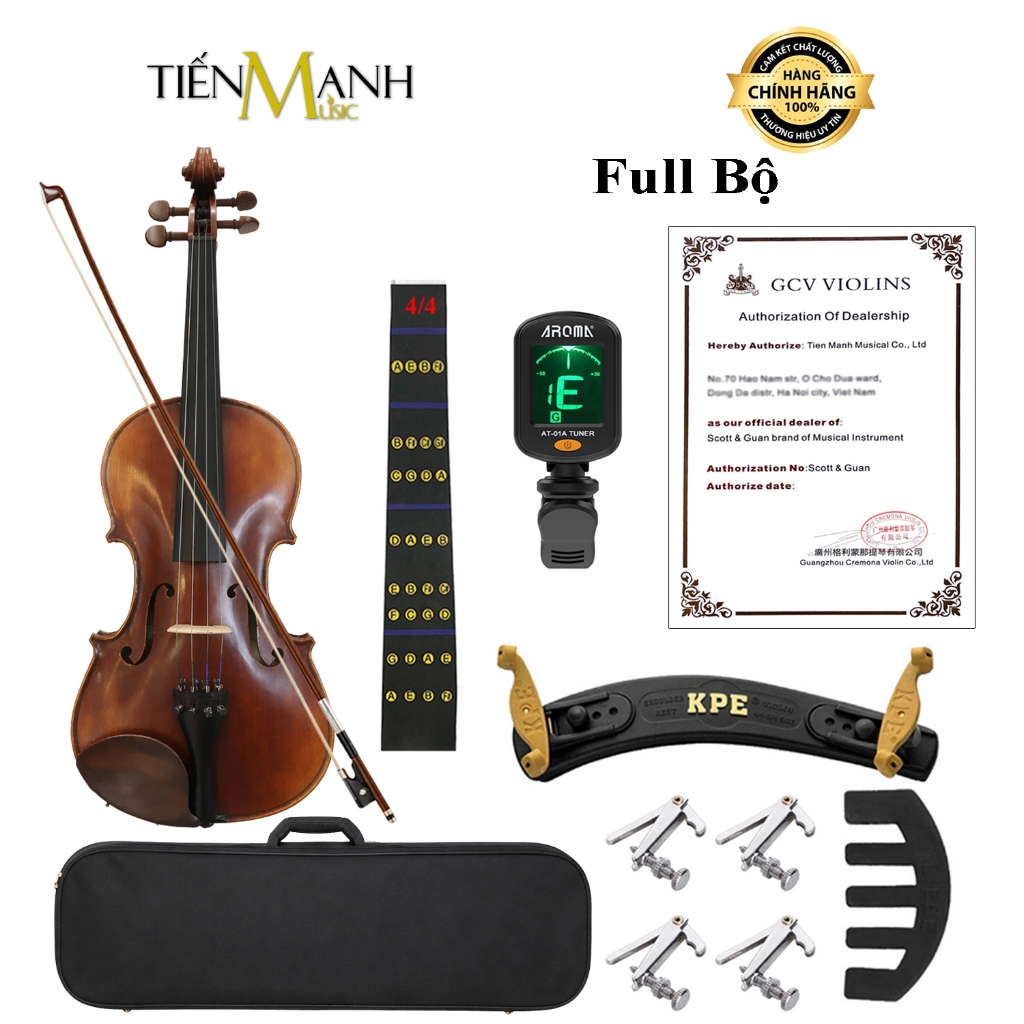 [Chính Hãng] Đàn Violin Cremona GCV V017A 4/4 - Vĩ Cầm, Violon V-017A, V017