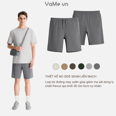 Quần Short Thun Nam IceVibes™ The Minimalist 012 24848 |YaMe|