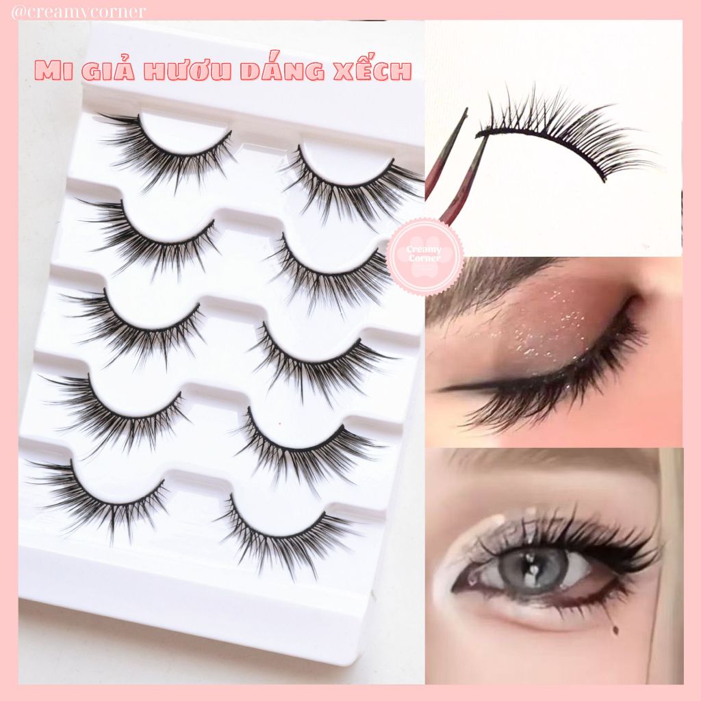 [HÀNG CÓ SẮN] Mi giả trên hươu nai dáng mắt xếch makeup độc đáo. có thể make cosplay nam