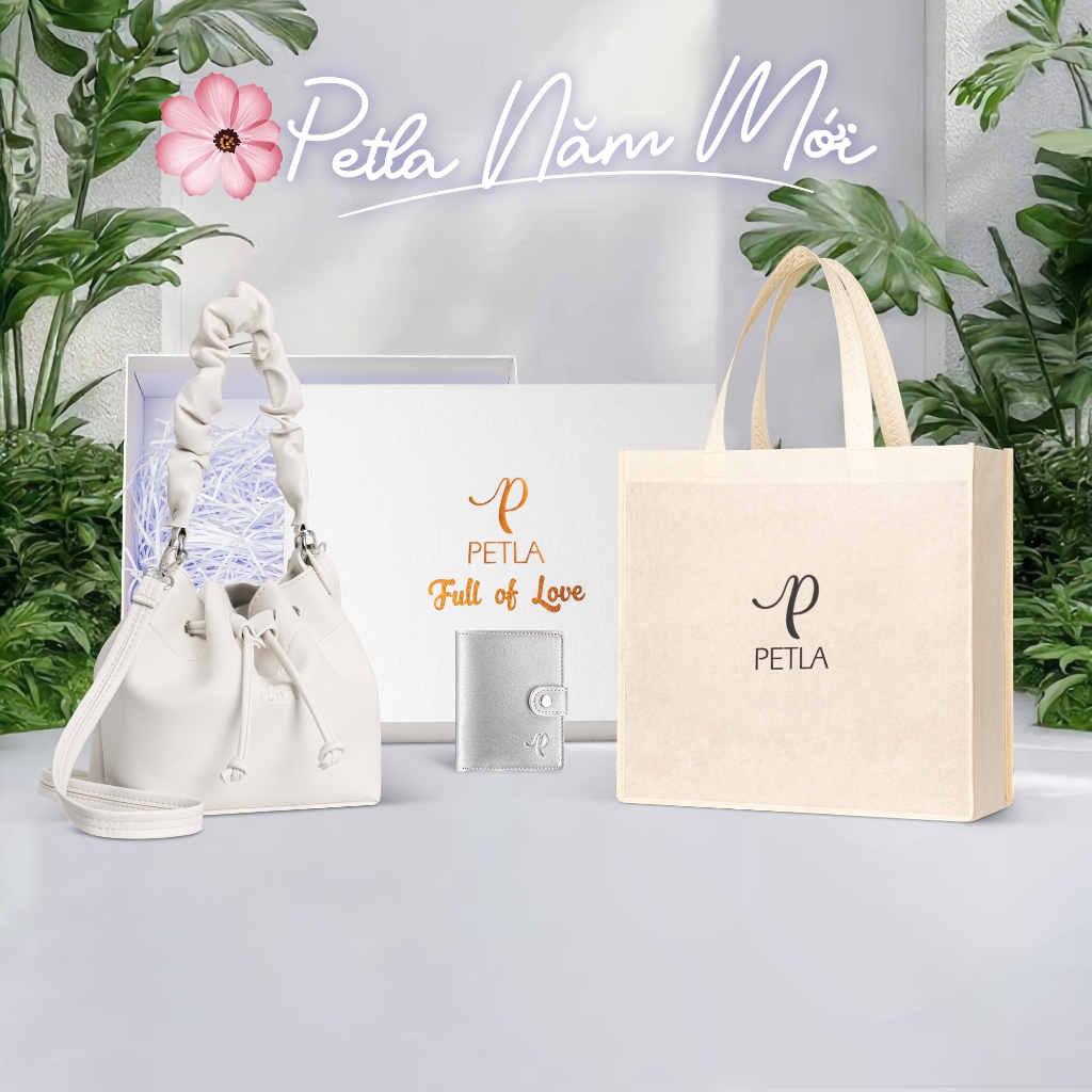 Túi da đeo chéo nữ dây rút thời trang trẻ Petla LN09