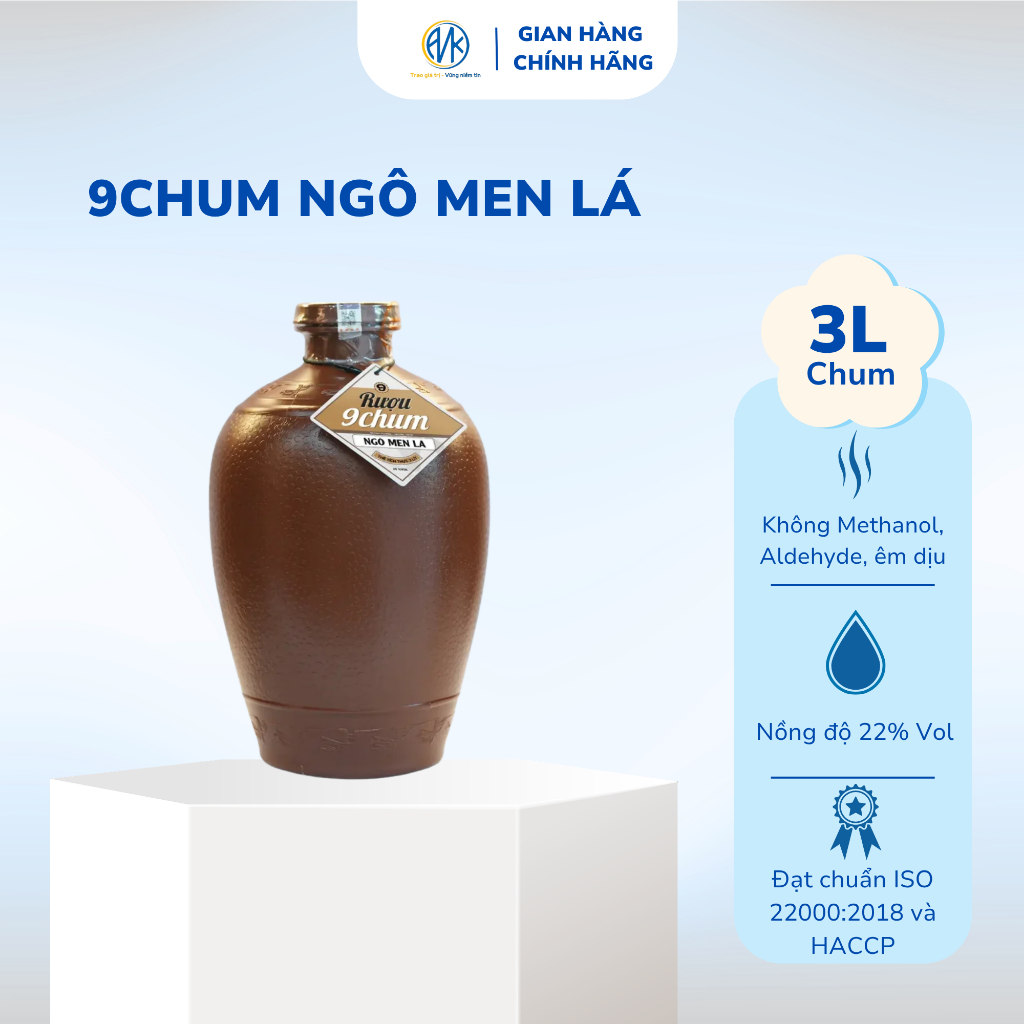 Rượu 9Chum ủ trái Táo Mèo, Chuối Hột, Mơ Rừng, Ngô Men Lá Chum nhựa 3l