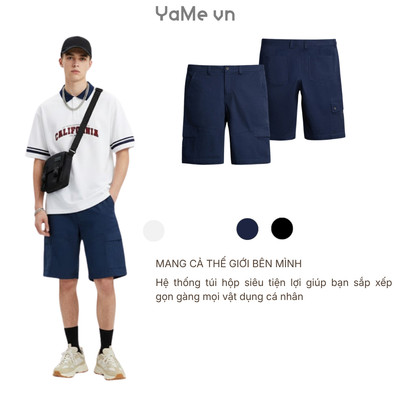 Quần Đùi Nam Túi Hộp DurableTex™ Vải Chắc Chắn, Đáy Mở Rộng Thông Minh The No Style 229 Dáng Vừa Vặn F3 24825 |YaMe|