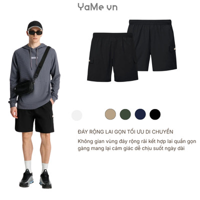 Quần Đùi Nam Túi Hộp AirDry™ Lưng Thun Co Giãn Thoáng Mát Seventy Seven 031 Dáng Rộng Rãi F4 23288 |YaMe|