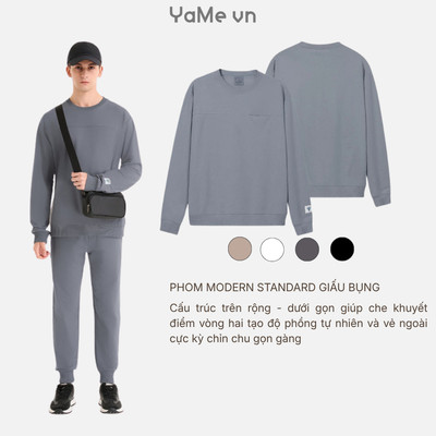 Áo Thun Nam Tay Dài IceVibes™ Mềm Mướt Mát Da The Minimalist 021 Dáng Vừa Vặn F3 22621 |YaMe|