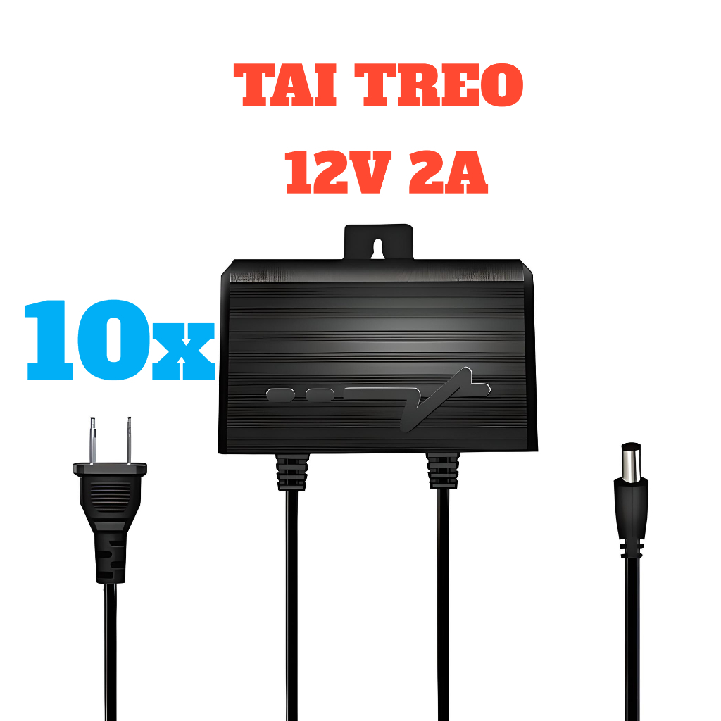 | Combo 10 |  Nguồn Camera 12V-2A  | Dạng Tai Treo | Adapter 12V  Cho Camera Yoosee/Dahua/Hikv | 2.5