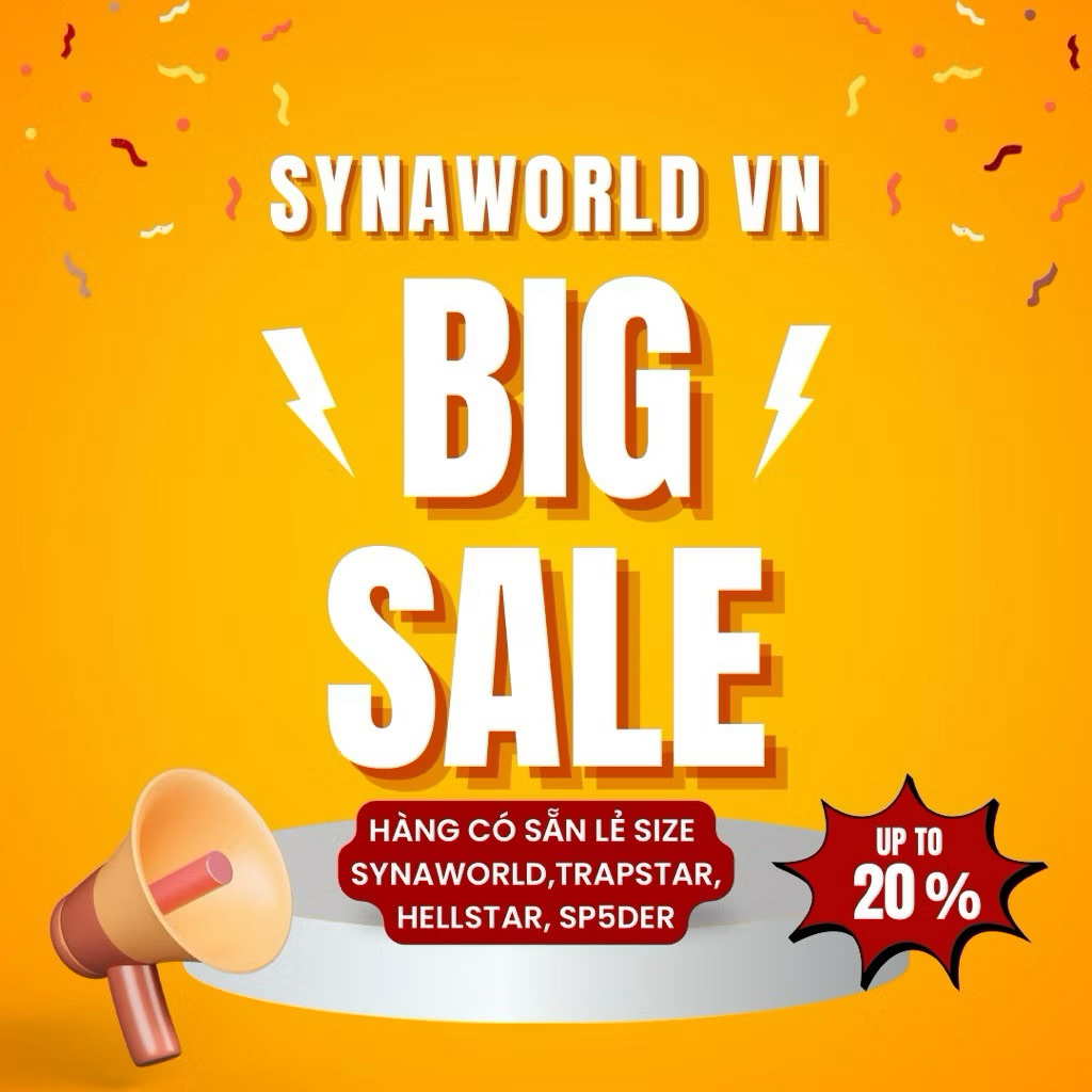 HÀNG NEW 100% SYNAWORLD ,TRAPSTAR , SP5DER , HELLSTAR, vv