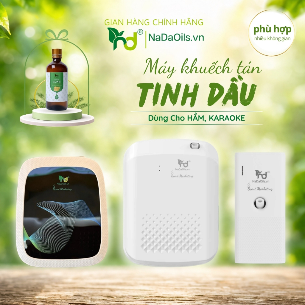 Máy Khuếch Tán Tinh Dầu Cho Hầm, Karaoke NaDa Oils Giúp Tạo Ẩm Thơm Phòng Khử Mùi, Tặng Kèm 100ml Ti