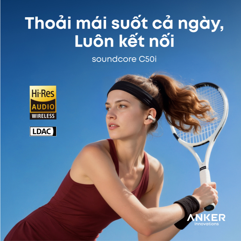Tai nghe kẹp tai dạng mở soundcore C50i, bass mạnh, gọi AI rõ nét, pin lâu tới | BigBuy360 - bigbuy360.vn