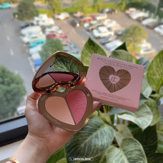 Bảng phấn má hồng & phấn phủ làm sáng da CT Pillow Talk Beauty Soulmates Airbrush Flawless