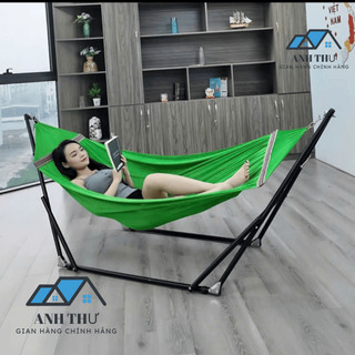Trọn Bộ khung võng sơn tĩnh điện đen sần , lưới cán thép  rộng rãi thoáng mát 1,7kg hot nhất