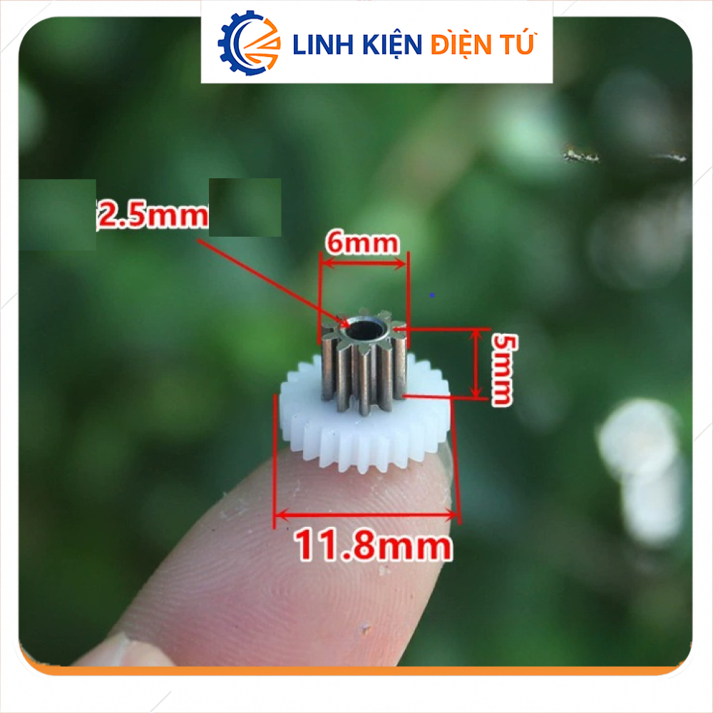 [Linh Kiện Điện Tử][G89] Combo 10 Chiếc Bánh Răng 2 Tầng Trục 2.5mm