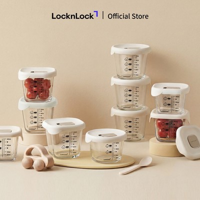 Bộ hộp thủy tinh đựng thức ăn cho bé Baby food container LLG1031S3IVY/1032S3IVY/1033S3IVY/1034S3IVY nhiều dung tích