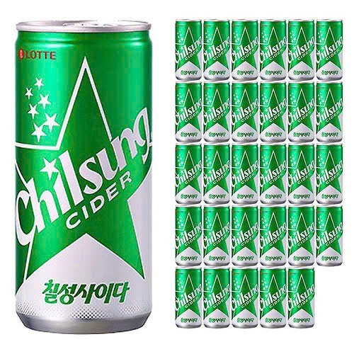Nước giải khát có ga chilsung cider 250ml hàn quốc - Lotte thương hiệu nhập khẩu