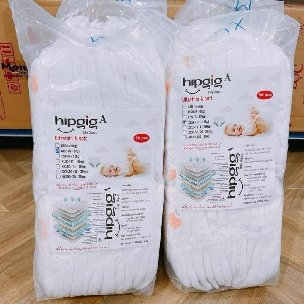 40 Miếng bỉm quần Hipgig size đại 6XL,7XL,8XL thấm hút tốt