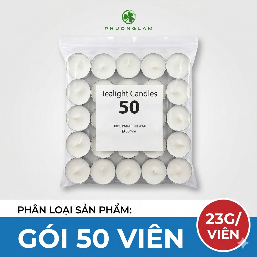 Nến tealight 4 giờ trang trí tiệc ánh sáng ấm cháy ổn định