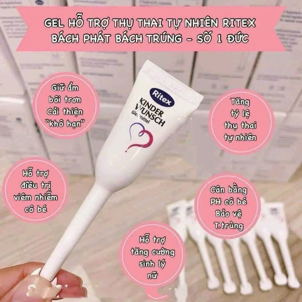 1 Ống Gel Tạo Môi Trường hỗ trợ mang thai tự nhiên 🤰 Ritex Kinder Wusch chính hãng, che tên sp