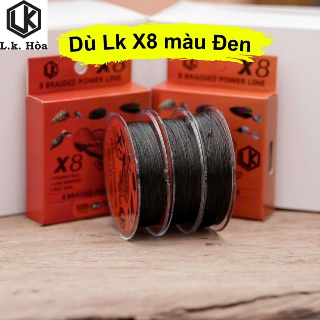 DÙ LK X8 CHUYÊN CÂU LURE THẾ HỆ MỚI, DÙ LK X8 MÀU ĐEN CÂU LURE