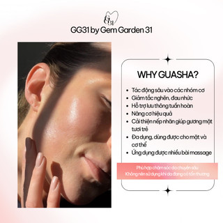 Đá Guasha Massage GG31 – Dụng Cụ Gua Sha Massage Mặt, Thư Giãn, Nâng Cơ, Chăm Sóc Da Tự Nhiên | GG31 by GemGarden31
