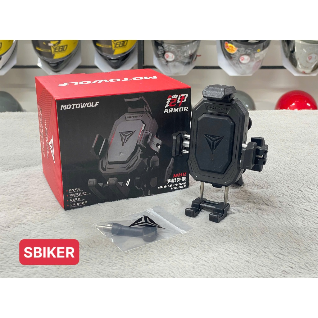 Giá Đỡ Điện Thoại Xe Máy Motowolf MH2 - Kẹp Điện Thoại Moto pkl Chính Hãng Nhỏ Gọn
