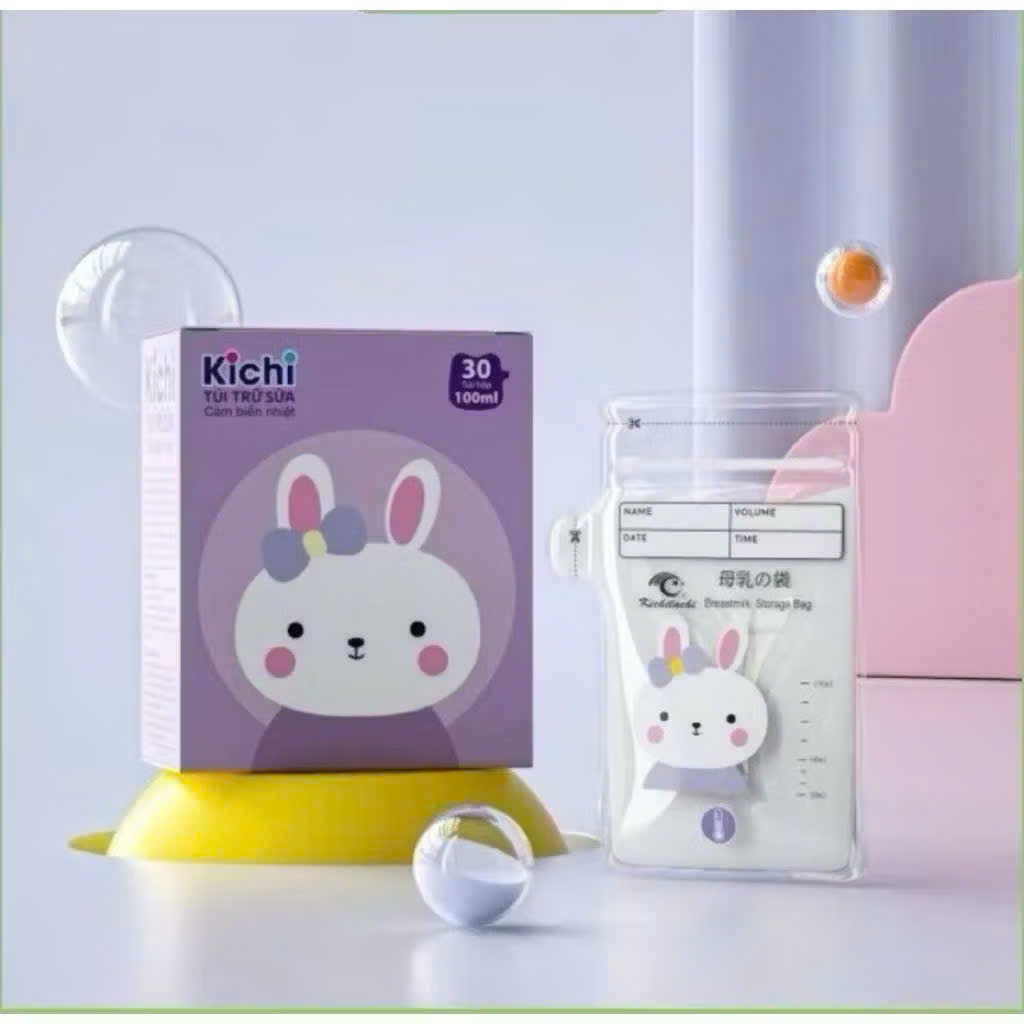 Túi trữ sữa Kichi Gấu 100ml