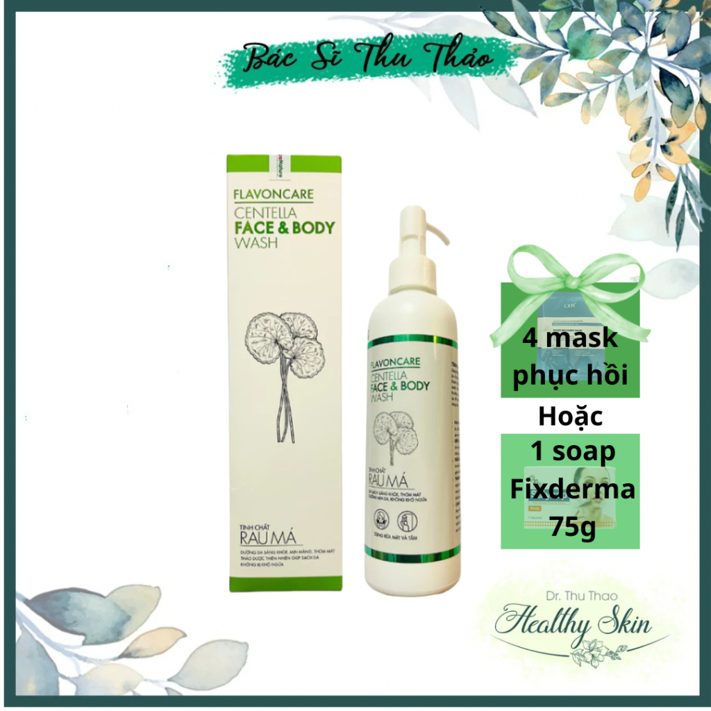 [240mL] FLAVONCARE CENTELLA FACE AND BODY WASH - SỮA RỬA MẶT VÀ TẮM TOÀN THÂN CHO DA NHẠY CẢM