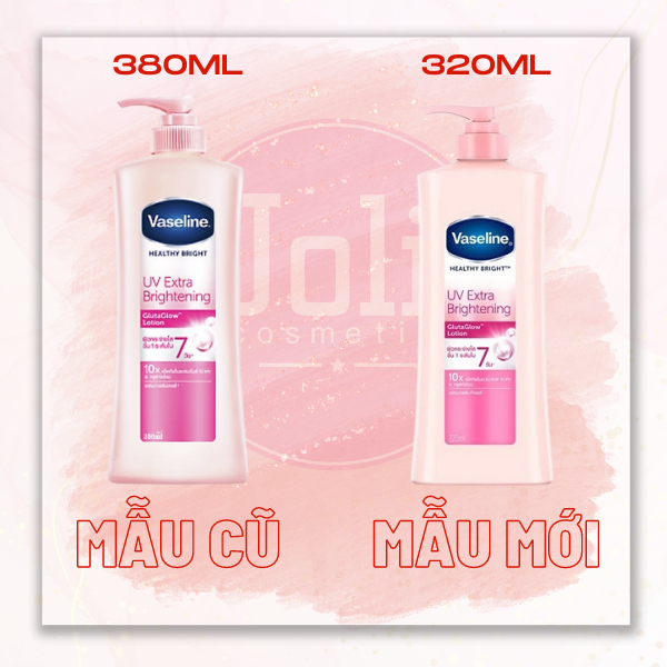 Sữa dưỡng thể trắng da chống nắng Vaseline Healthy Bright UV Extra Brightening 10X Niacinamide bản Thái 320ml