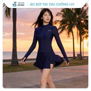 Áo bơi lẻ Nữ BIKINI PASSPORT kiểu Áo bơi BIKINI PASSPORT dài tay tôn dáng - Xanh Navy - BS525_NV