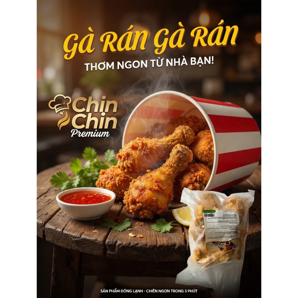 [Hỏa tốc] Đùi gà rán Tfoods (Bịch 10 cái 1.2kg) hàng ngon số 1 từ nhà máy,mất 5 phút chiên và dùng