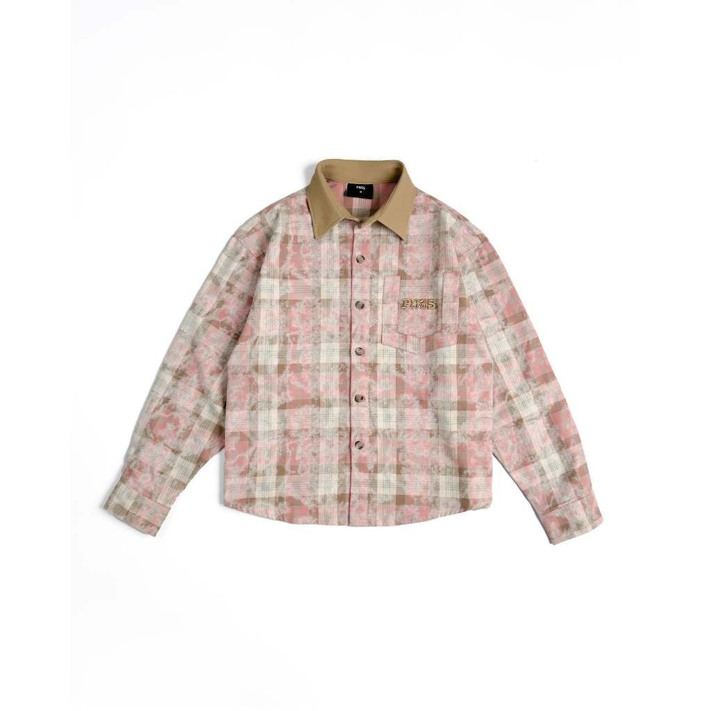 ÁO FNOS FLANNEL CHECKED SHIRT – PINK