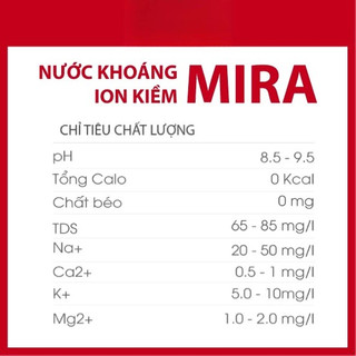 [Thùng 24 Chai] Nước Ion Kiềm Mira Tav (360ml/550ml) - Giảm Trào Ngược Dạ Dày, Hỗ Trợ Tiêu Hóa & Thải Độc