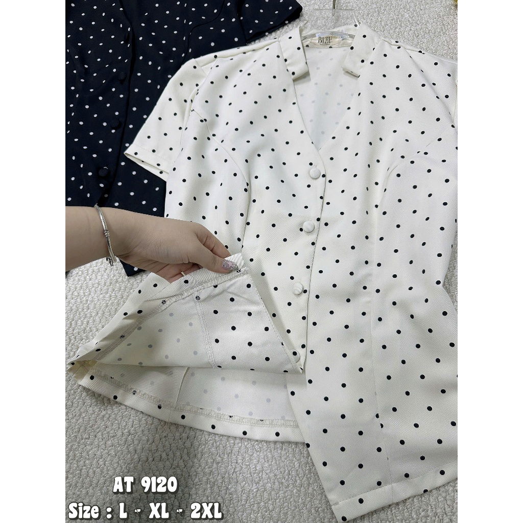 Áo Peplum cổ tàu tay ngắn 2KJeans Bigsize 55kg-90kg, chất cotton hàn mướt hàng cao cấp AT9120 | BigBuy360 - bigbuy360.vn