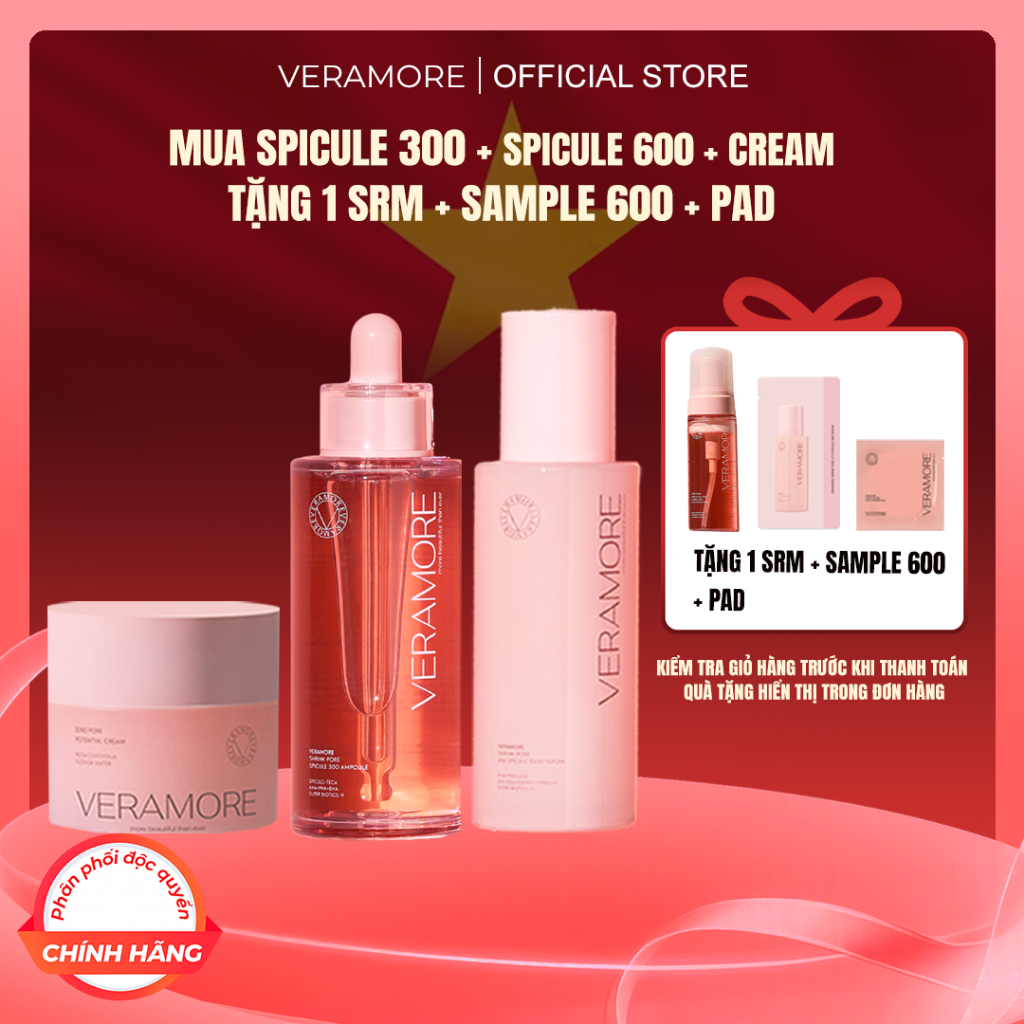 COMBO 01 PORE TIGHTENING SPICULE 300 AMPOULE + 01 PORE TIGHTENING SPICULE 600 SERUM + 01 ZERO PORE P