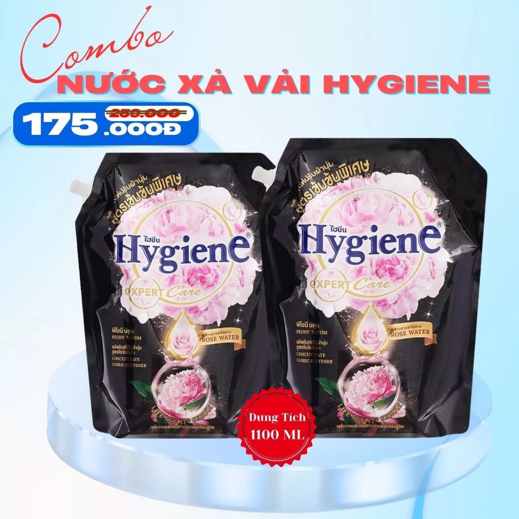 Giá Sỉ - 1 thùng nước giặt xả Hygiene 2in1, nước xả dây hygiene, hàng thái lan, màu đen, hương hoa