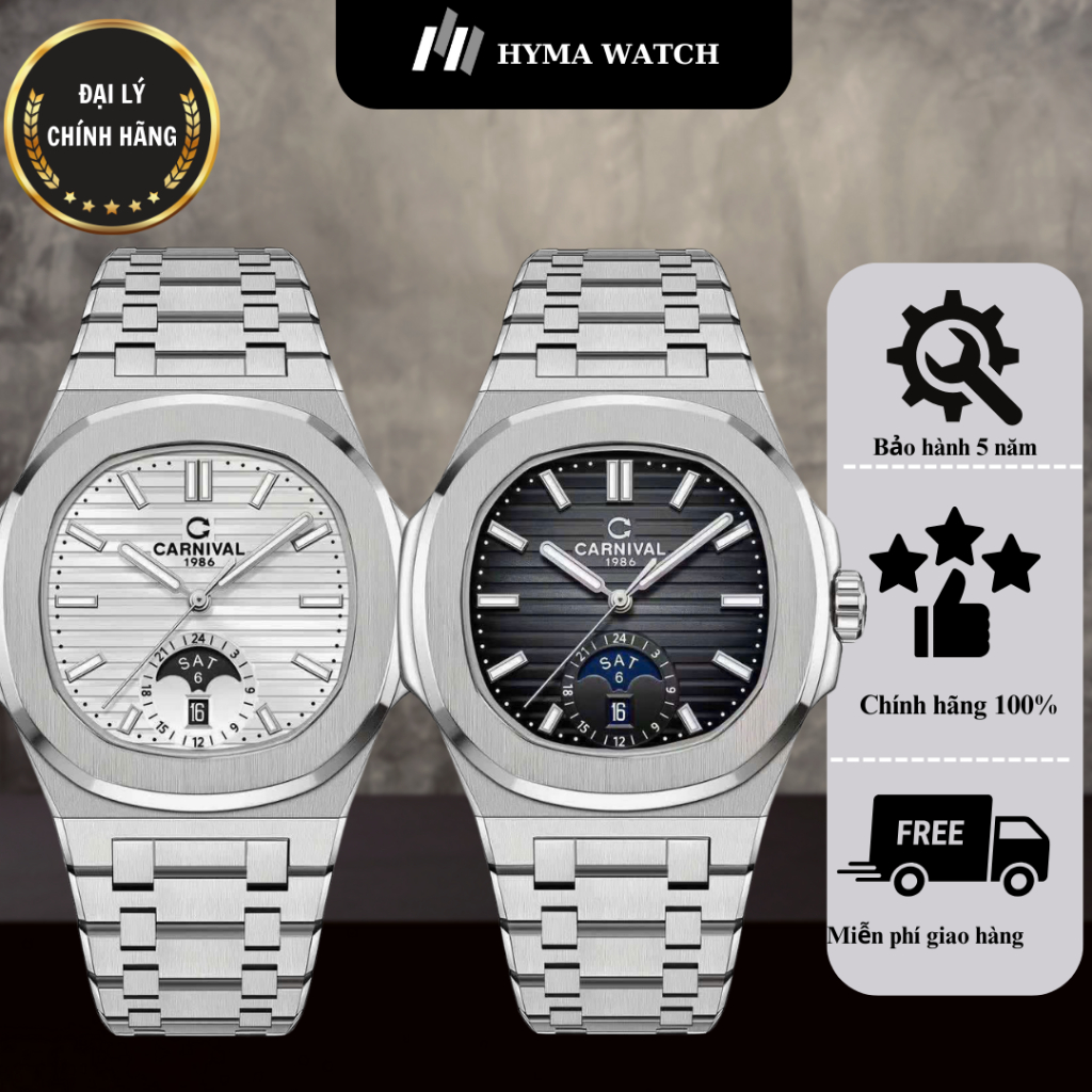 Đồng hồ Nam Carnival 8110G Máy cơ Bảo hành 5 năm Hyma Watch