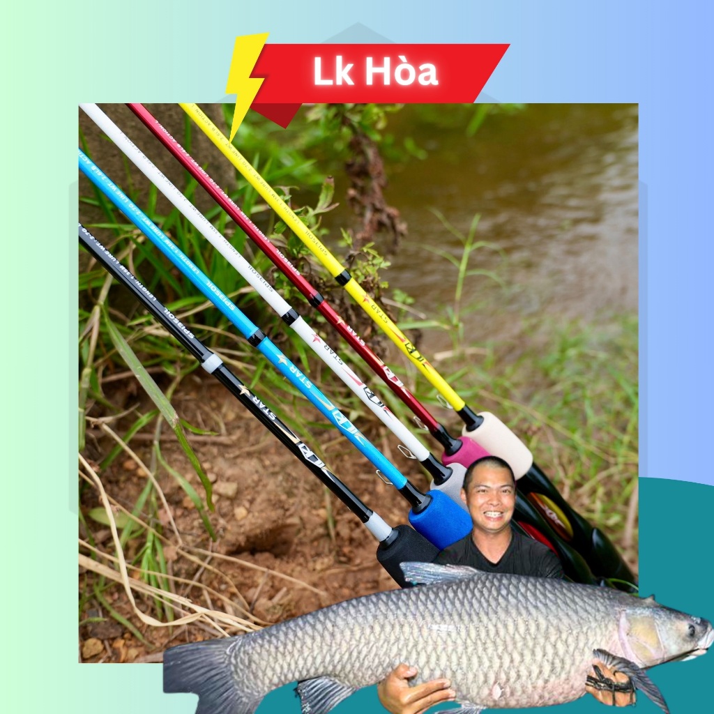 [LK HÒA] (TẶNG 01 CHUỘT TRƠN LK) CẦN CÂU LURE ĐỨNG 1 KHÚC TIỂU LK SIZE L, DÀI 1M35
