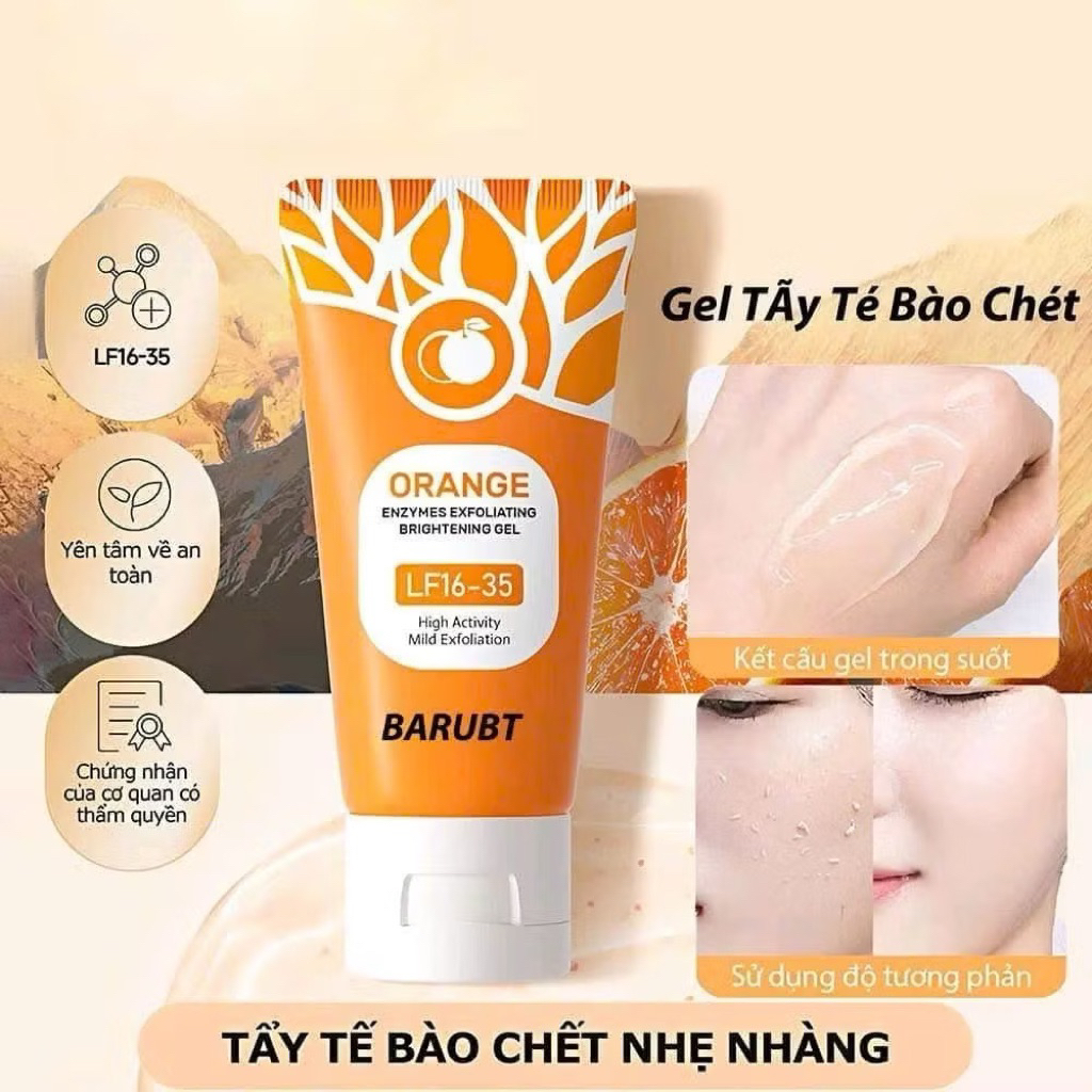Tẩy tế bào chết orange gmeelan 50ml màu cam ch