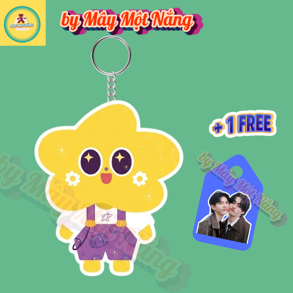 [Tặng ảnh AouBoom] Móc khóa linh vật Ceri dễ thương | Acrylic trong suốt, phụ kiện balo