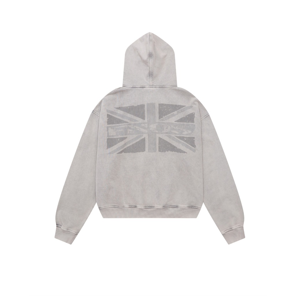 ÁO FNOS WASHED FLAG PRINTED HOODIE – GREY