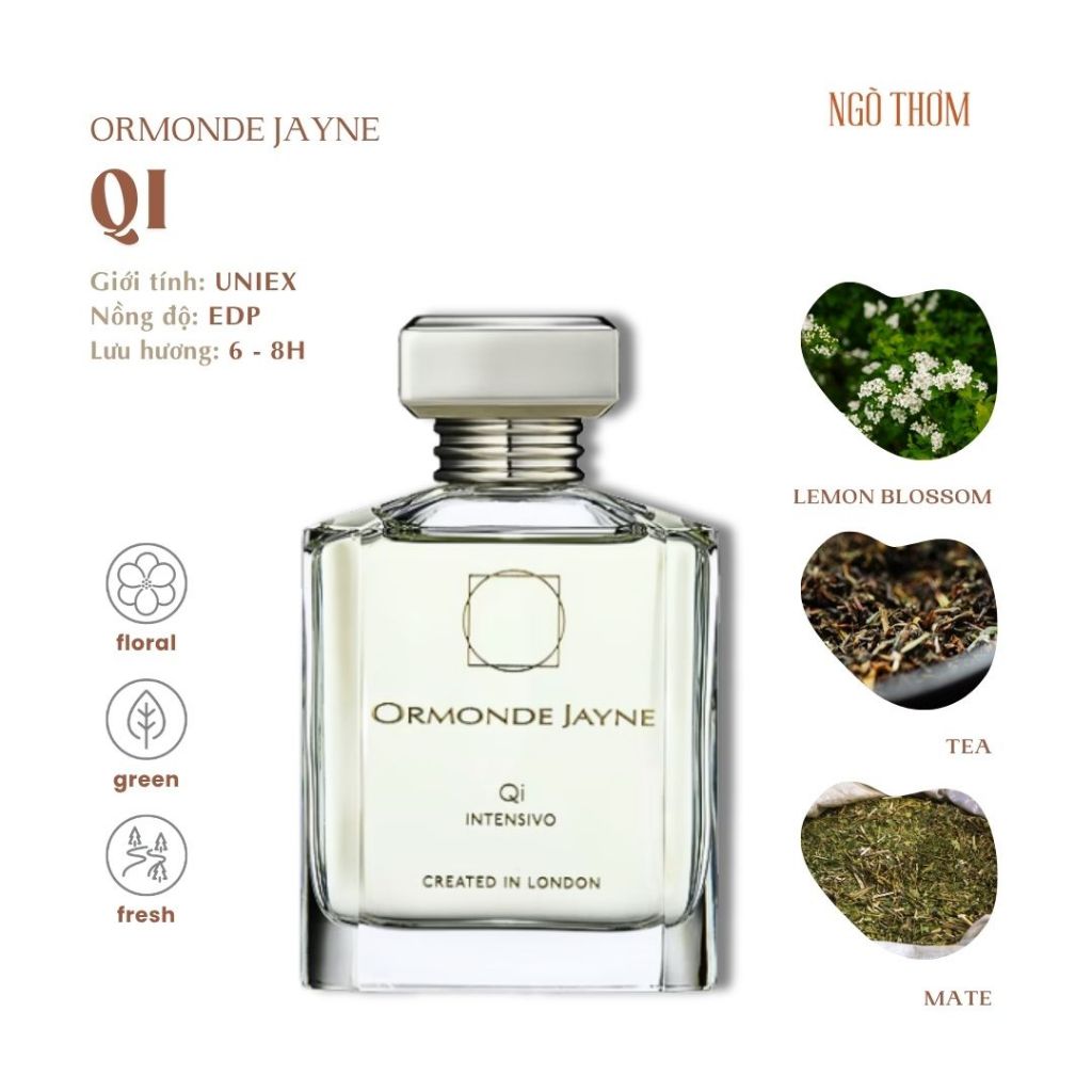 Ống chiết nước hoa unisex Ormonde Jayne Qi dầu thơm mini 2ml 5ml 10ml / Ngõ Thơm Perfume