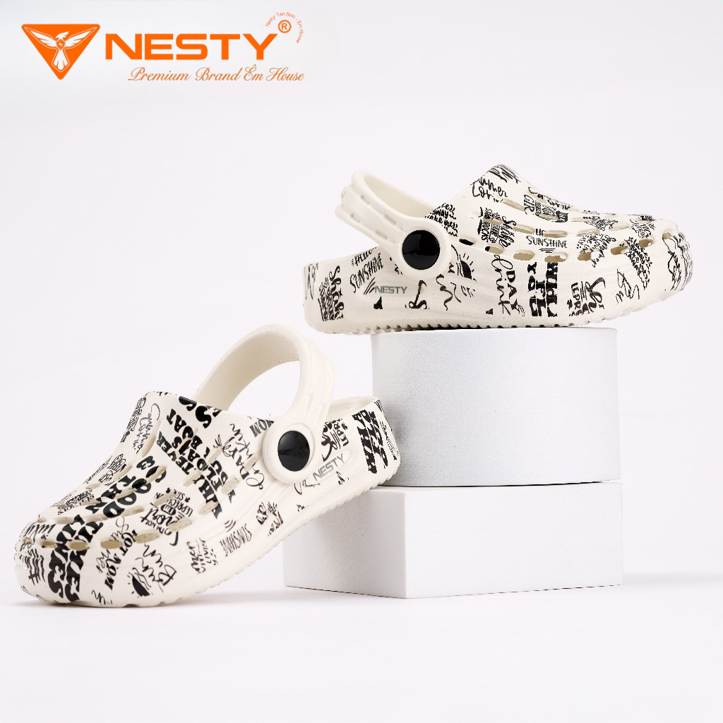 [NE23-IN] Dép Sục NESTY Mã NE23-2 / NE23-8 Họa Tiết Cá Tính Chất Liệu EVA Cao Cấp Siêu Nhẹ Đế Mềm 4c