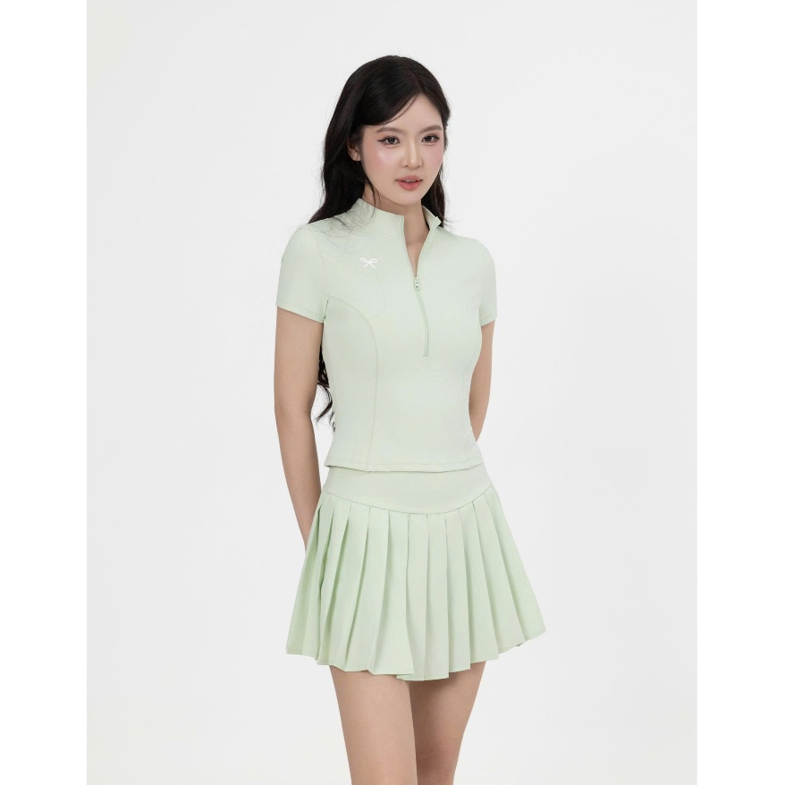 Set váy Hailey Xanh Mint chơi thể thao,golf,pickleball,tennis,...  Ribbon Fit