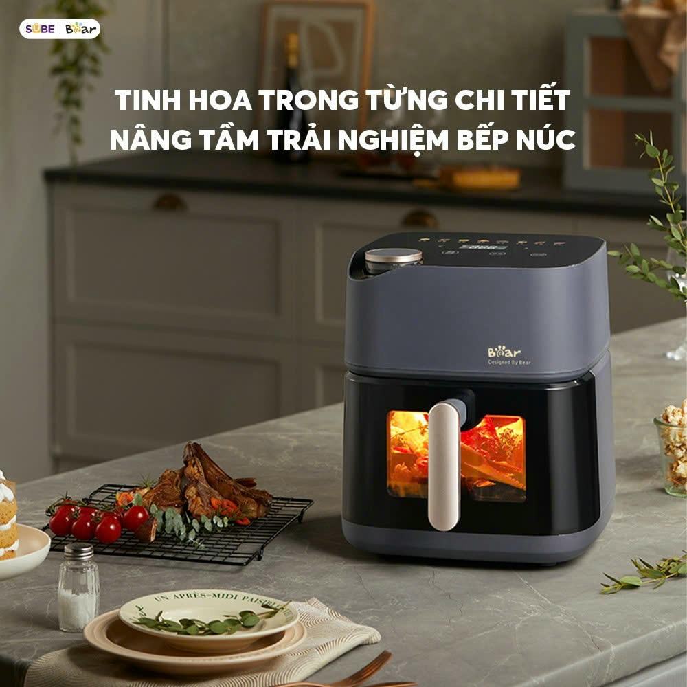 Nồi chiên không dầu 6L Bear AF-5H19I45 - Bảo hành 18 tháng & sử dụng 30 ngày đầu có lỗi đổi mới cùng