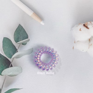 Cột tóc lò xo nhũ dây cột tóc kẹo ngọt mini