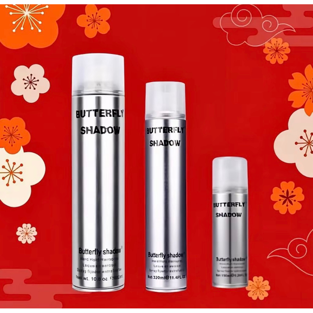 Gôm xịt tóc Butterfly Shadow 150ml 320ml 600ml chính hãng, gôm xịt tóc quốc dân. Gôm bạc giữ nếp
