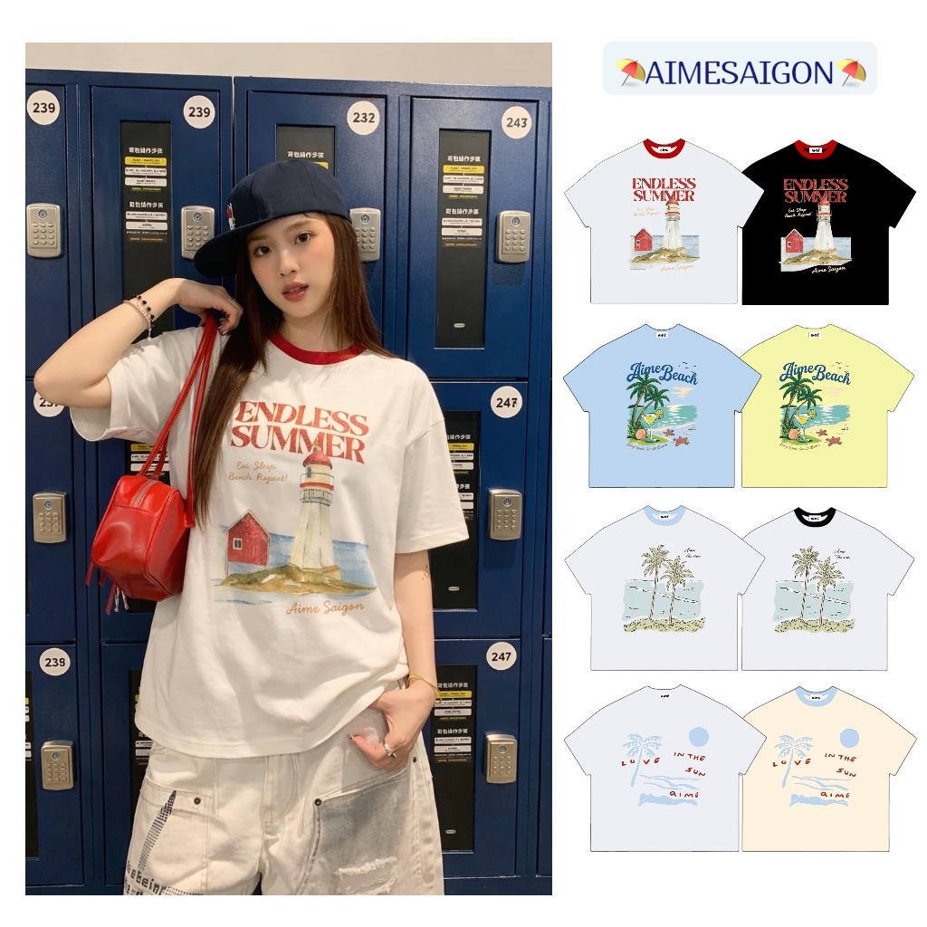[NEW] A7 Aimesaigon Áo Thun Boxy Local Brand Form Rộng Tay Ngắn Cotton 250gsm "SUMMER" Nam Nữ Unisex Hot Trend Mùa Hè | BigBuy360 - bigbuy360.vn