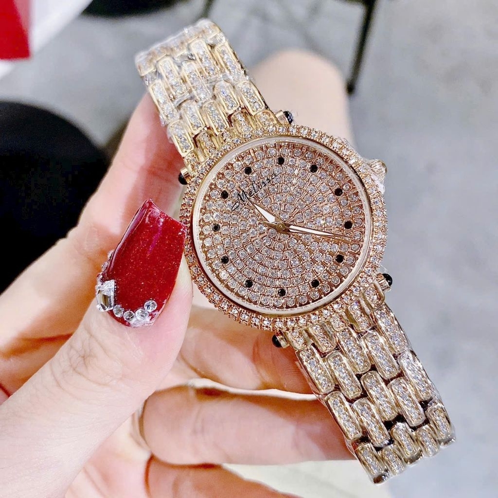 [Chính Hãng 100%] Đồng Hồ Nữ Melissa F8040 (8040) Máy Quartz (Pin) Kính Khoáng Mặt Tròn Siz 36mm Thé