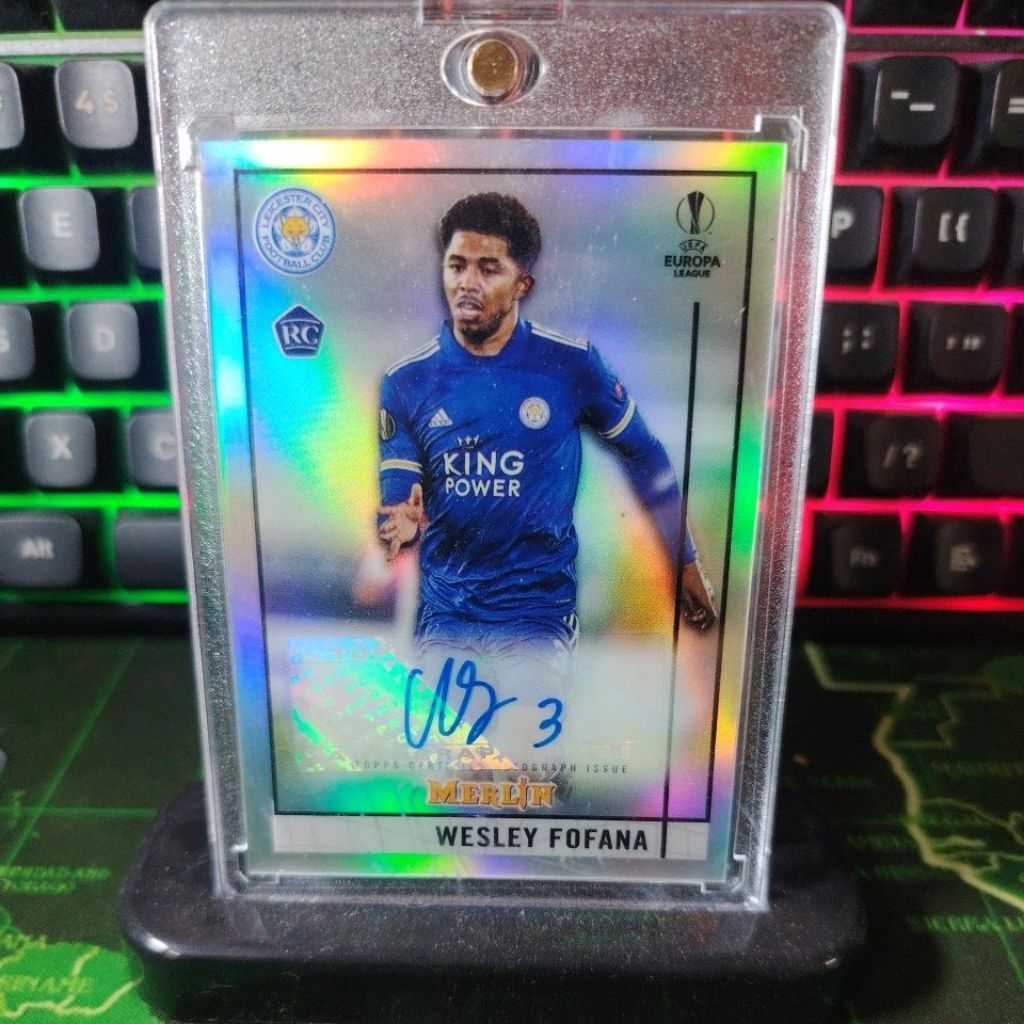 [Autograph][Tặng mag] Auto Wesley Fofana Leicestes City Topps Europa League